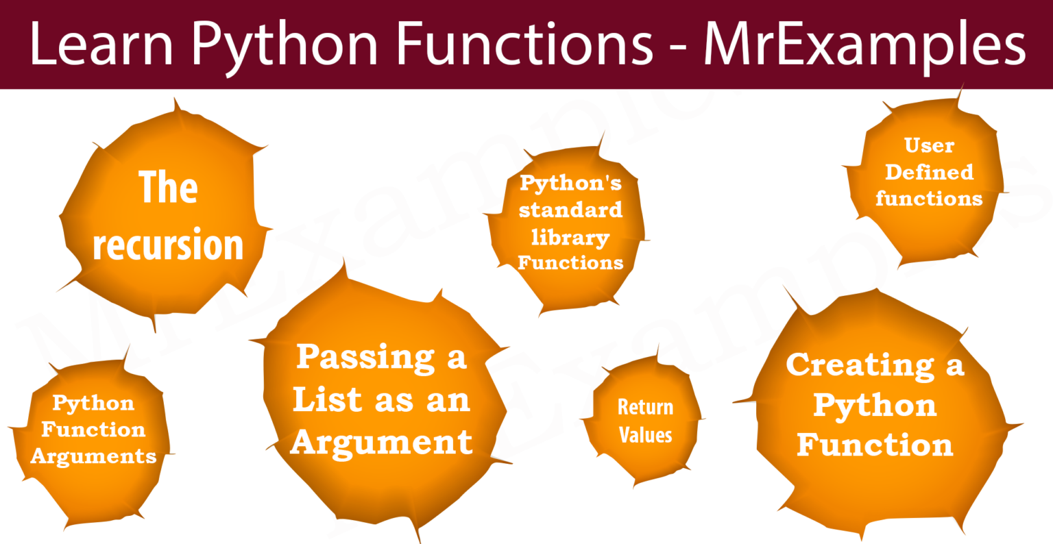 Python Functions Mr Examples