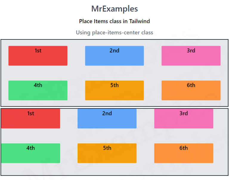 Tailwind Place Items Mr Examples