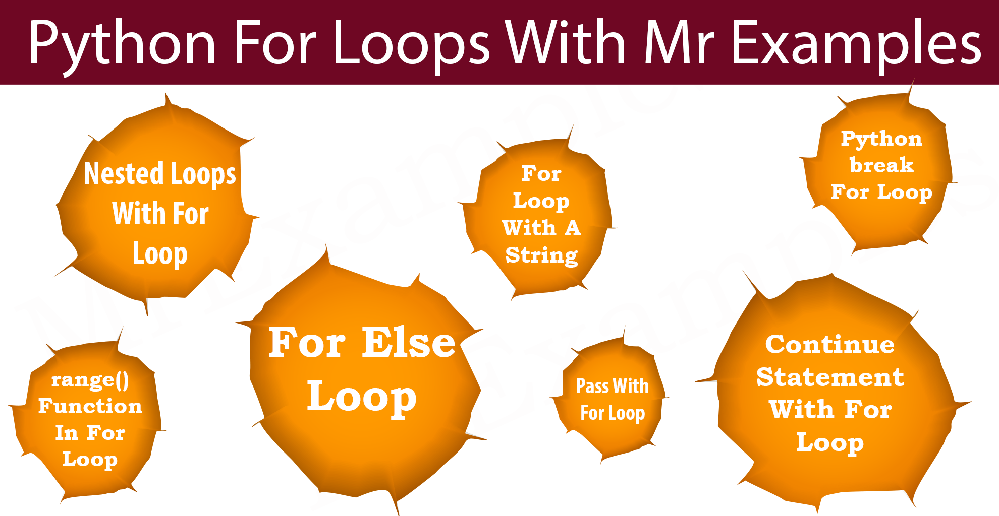 Python For Loops Examples - Mr Examples
