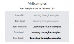 Tailwind Font Weight - Quick Guide With Examples