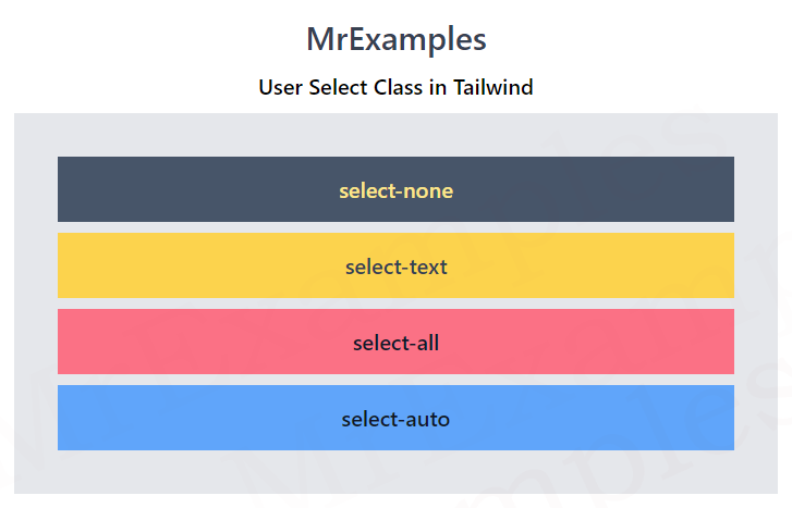 Tailwind User Select