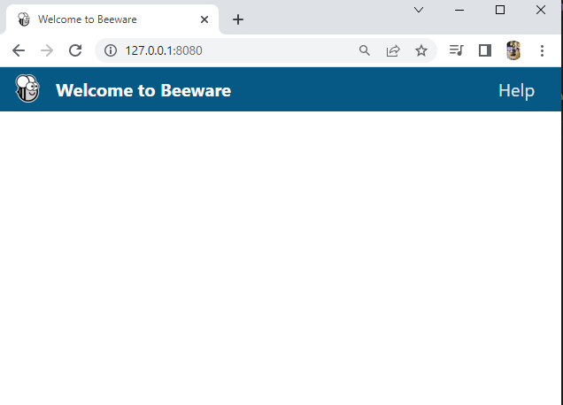 Beeware Web Application Output